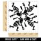 Kokopelli Circle Dancing Pattern Southwestern Fertility God Square Rubber Stamp for Stamping Crafting